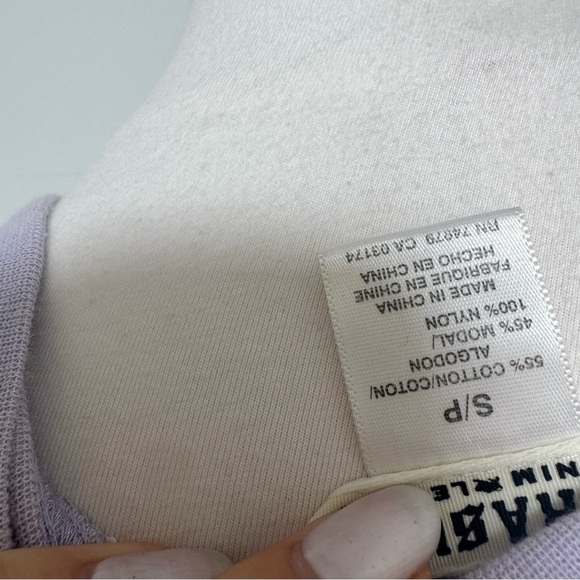 ✨ Parasuco Vintage Lilac Rhinestone Heart Tank – Rare 2000s Y2K S - Picture 9 of 9